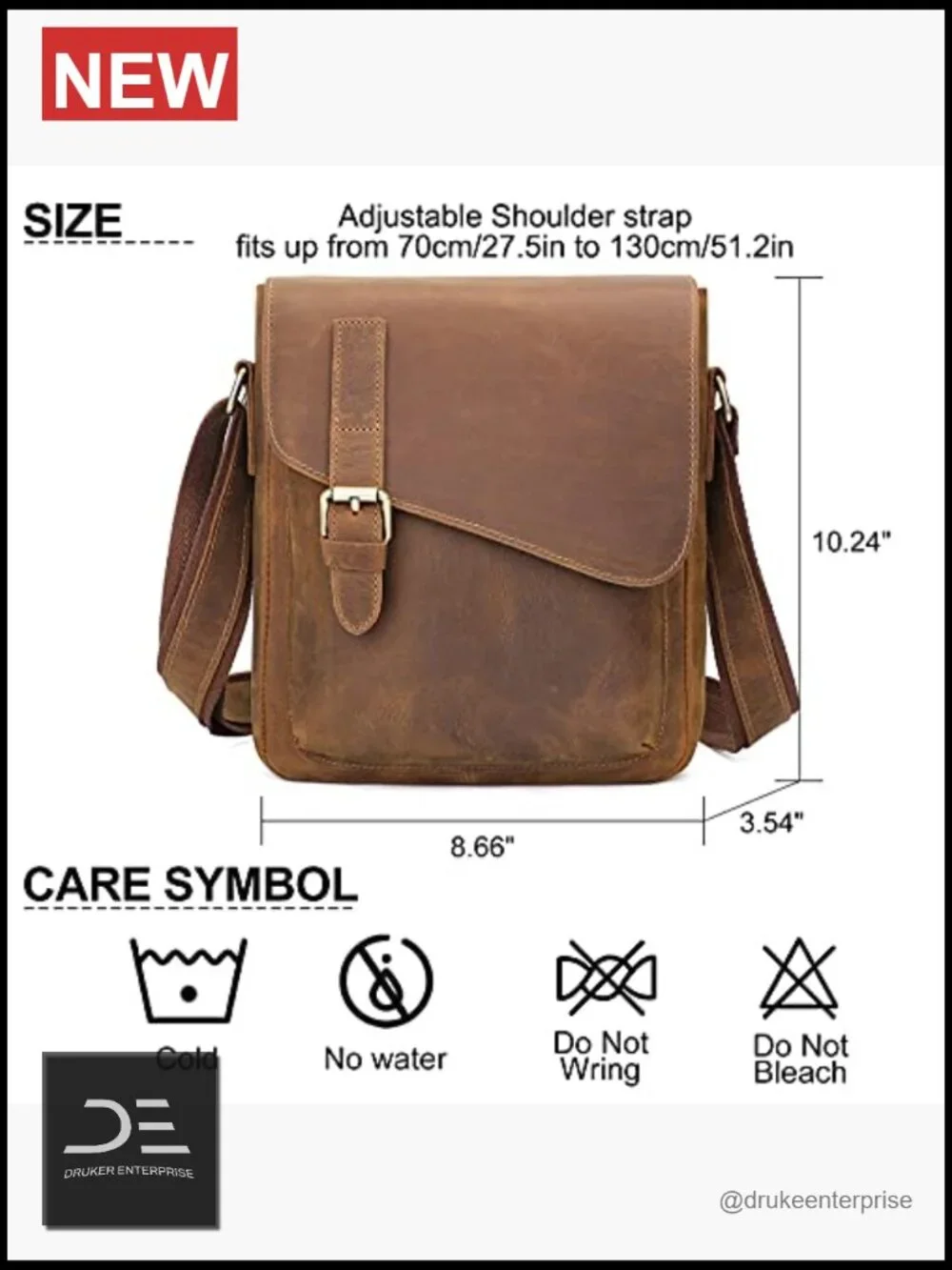 N/A leather messenger